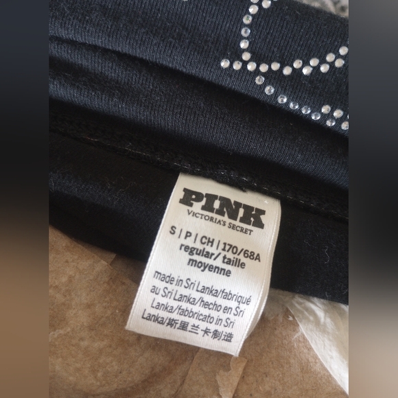 PINK Victoria's Secret Black Leggings with Rhinestones - Picture 4 of 4